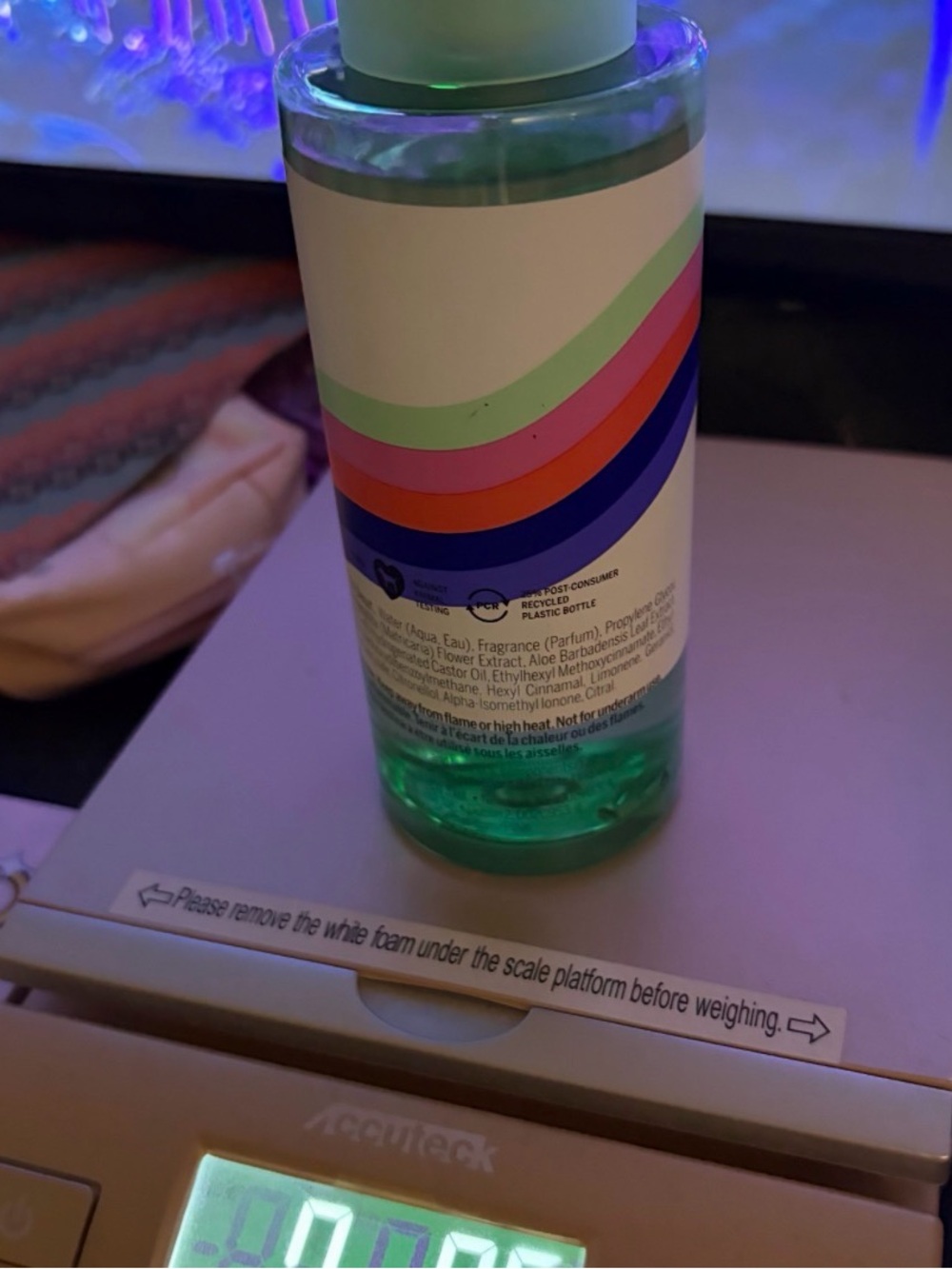 PINK Cool Melon Body Mist — Teal Green Bottle - Picture 3 of 5